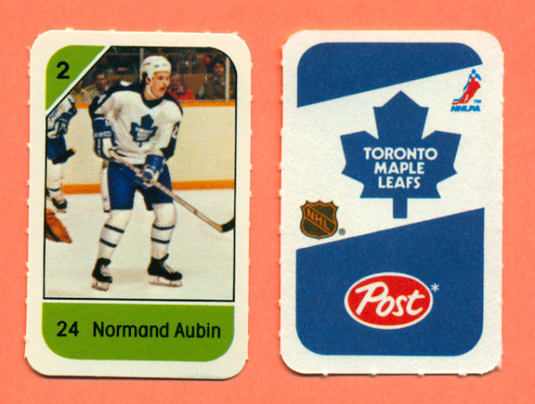 1982 Post Mini Cards #223-Normand Aubin