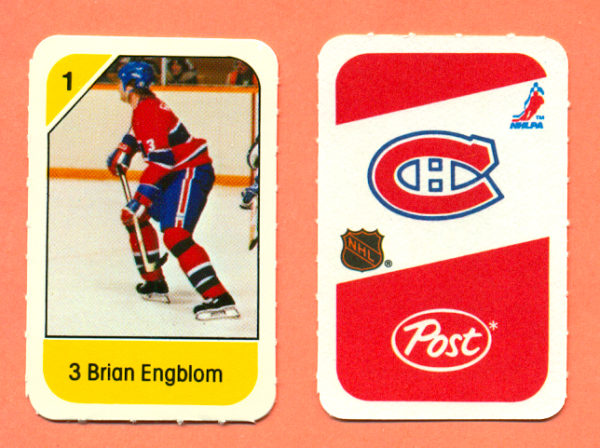 1982 Post Mini Cards #225-Brian Engblom