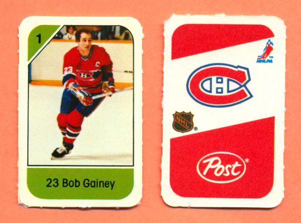 1982 Post Mini Cards #231-Bob Gainey