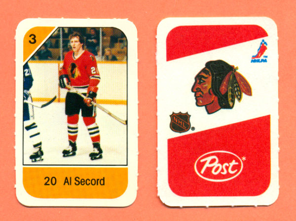 1982 Post Mini Cards #286-Al  Secord