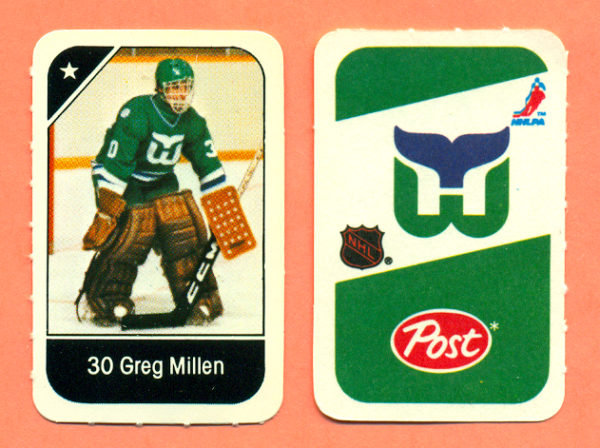 1982 Post Mini Cards #296-Greg Millen