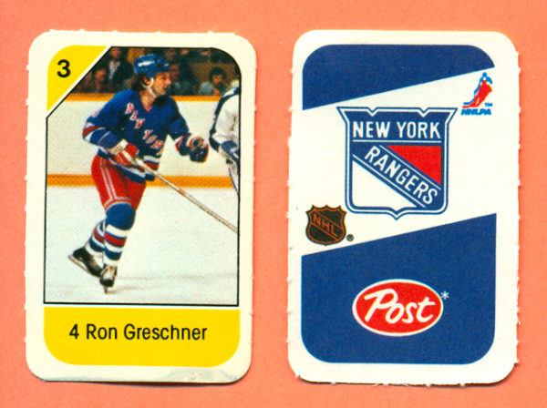 1982 Post Mini Cards #330-Ron Greschner