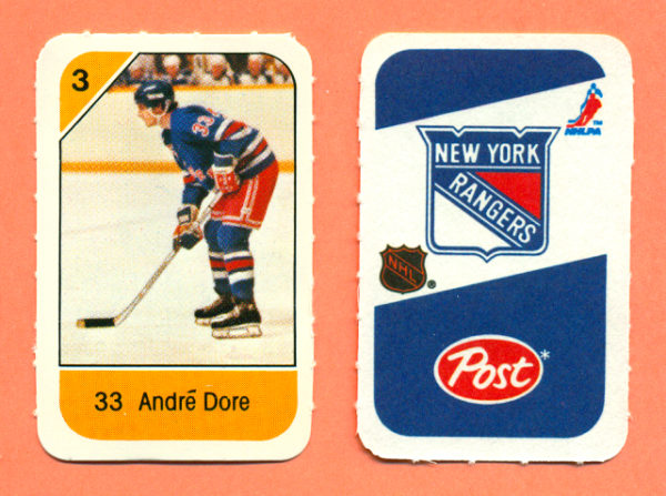 1982 Post Mini Cards #334-Andre Dore