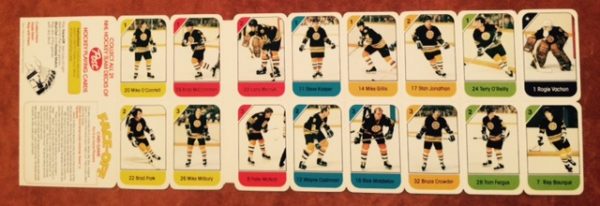 1982 Post Cereal NHL Mini Card Flat Panel Boston Bruins