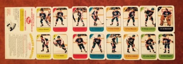 1982 Post Cereal NHL Mini Card Flat Panel Winnipeg jets