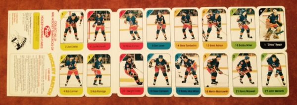 1982 Post Cereal NHL Mini Card Flat Panel Colorado Rockies