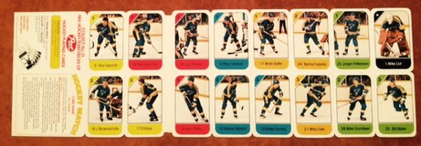 1982 Post Cereal NHL Mini Card Flat Panel St. Louis Blues