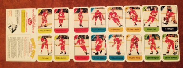 1982 Post Cereal NHL Mini Card Flat Panel Calgary Flames