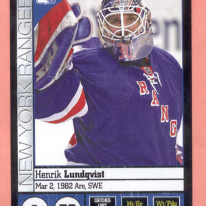 2008 PANINI #74-Henrik Lundqvist