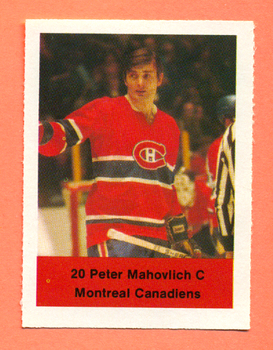 1974 Loblaws #156-Canadiens Peter Mahovlich (20)