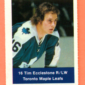 1974 Loblaws #262- Maple Leafs Tim Ecclestone (16)