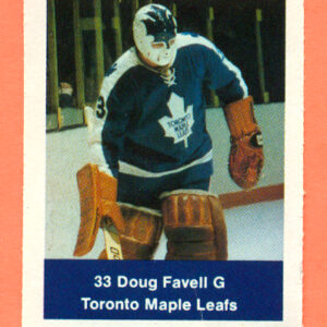 1974 Loblaws #270- Maple Leafs Doug Favell (33)