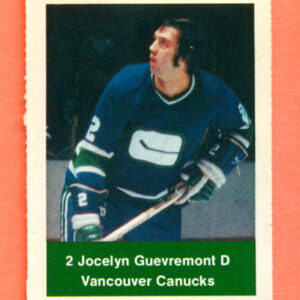 1974 Loblaws #272- Canucks Jocelyn Guevremont (2)