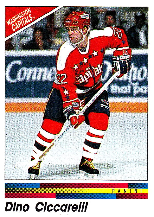 1990 PANINI #161-Dino Ciccarelli - NHL Hockey Stickers
