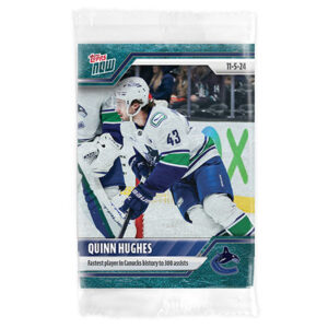 2024-25 TOPPS NOW /10 Blue Ice Parallel  #28- Quinn Hughes (1 of 10)