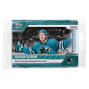 2024-25 TOPPS NOW /10 Blue Ice Parallel #41- Macklin Celebrini 3 (1 of 10)