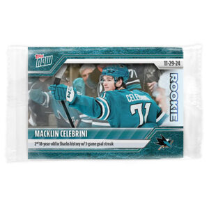 2024-25 TOPPS NOW /10 Blue Ice Parallel #51- Macklin Celebrini 4 (1 of 10)