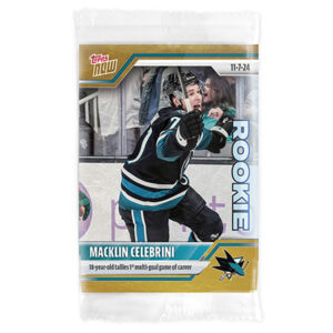 2024-25 TOPPS NOW /1 Gold Ice Parallel  #30- Macklin Celebrini 2 (1 of 1)