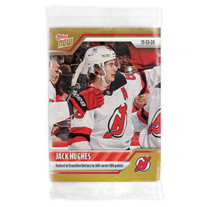2024-25 TOPPS NOW /1 Gold Ice Parallel  #33- Jack Hughes (1 of 1)