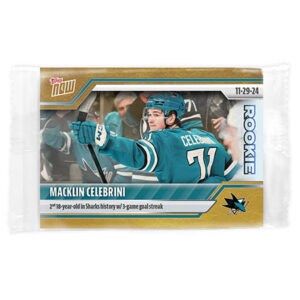 2024-25 TOPPS NOW /1 Gold Ice Parallel #51- Macklin Celebrini 4 (1 of 1)