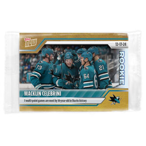 2024-25 TOPPS NOW /1 Gold Ice Parallel #65- Macklin Celebrini 5 (1 of 1)
