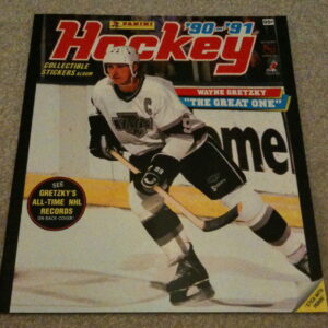 1990 Panini NHL Hockey Sticker Album Wayne Gretzky Cover