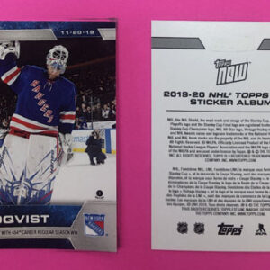 2019 Topps NOW Week 8- #64- Henrik Lundqvist (1 of 697)