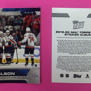 2019 Topps NOW Week 9- #81- John Carlson 3 (1 of 997) *Error sticker as this game actually happened on December 3 and not the 2nd of 2019.