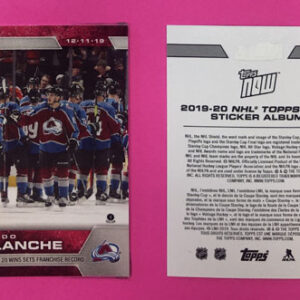 2019 Topps NOW Week 11- #92- Avalanche Team 2 (1 of 738)