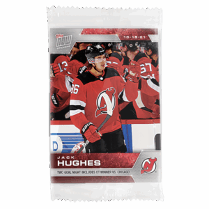 2021-22 TOPPS NOW Week 2 (J. Hughes Top) Sticker Sealed Cellophane (No Ice Parallel) Package #13-36