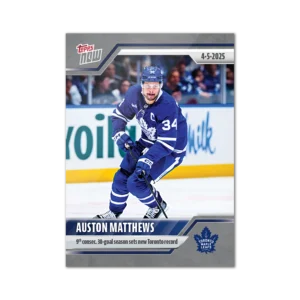 2024-25 Topps NOW #153- Auston Matthews 5 (1 of 130)