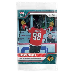 2024-25 Topps NOW /10 Blue Ice Parallel #128- Connor Bedard 3 (1 of 10)