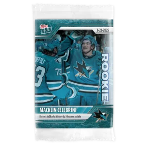 2024-25 Topps NOW /10 Blue Ice Parallel #140- Macklin Celebrini 8 (1 of 10)