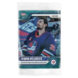 2024-25 Topps NOW /10 Blue Ice Parallel #145- Connor Hellebuyck 3 (1 of 10)