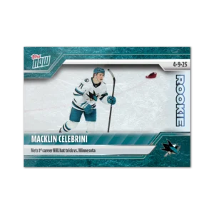 2024-25 Topps NOW /10 Blue Ice Parallel #156- Macklin Celebrini 9 (1 of 10)