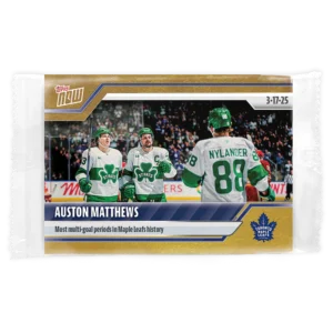 2024-25 Topps NOW /1 Gold Ice Parallel #136- Auston Matthews 4 (1 of 1)