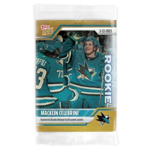 2024-25 Topps NOW /1 Gold Ice Parallel #140- Macklin Celebrini 8 (1 of 1)