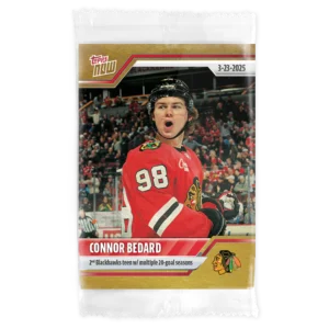 2024-25 Topps NOW /1 Gold Ice Parallel #141- Connor Bedard 5 (1 of 1)