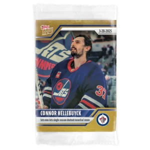 2024-25 Topps NOW /1 Gold Ice Parallel #145- Connor Hellebuyck 3 (1 of 1)