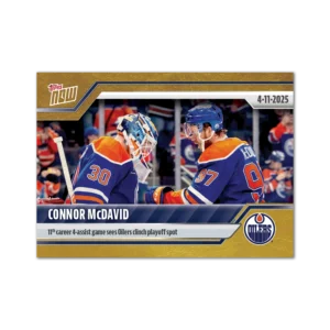 2024-25 Topps NOW /1 Gold Ice Parallel #157- Connor McDavid 6 (1 of 1)