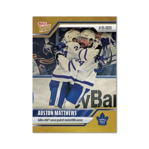2024-25 Topps NOW /1 Gold Ice Parallel #160- Auston Matthews 6 (1 of 1)