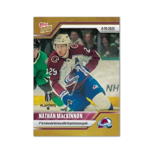 2024-25 Topps NOW /1 Gold Ice Parallel #163- Nathan MacKinnon 4 (1 of 1)