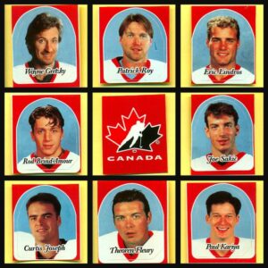 1997 Jell-O Team Canada NHL Hockey Sticker Set of 9 (1 Panel)