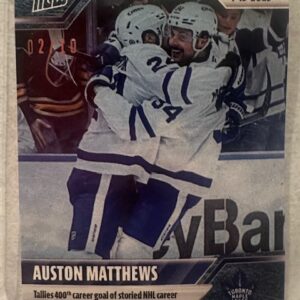 2024-25 Topps NOW /10 Blue Ice Parallel #160- Auston Matthews 6 (1 of 10)