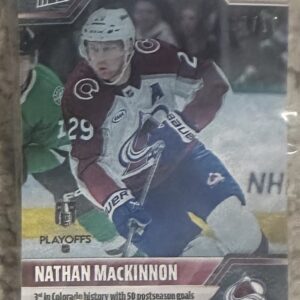 2024-25 Topps NOW /10 Blue Ice Parallel #163- Nathan MacKinnon 4 (1 of 10)