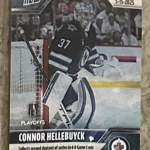 2024-25 Topps NOW /10 Blue Ice Parallel #186- Connor Hellebuyck 4 (1 of 10)