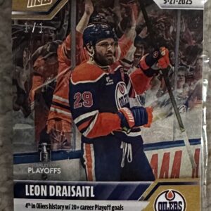 2024-25 Topps NOW /1 Gold Ice Parallel #196- Leon Draisaitl 7 (1 of 1)