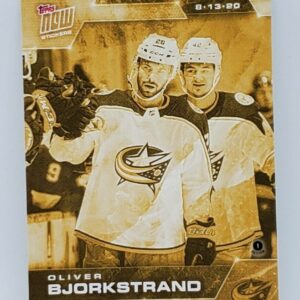 2020 PLAYOFFS TOPPS NOW Day 9 #SCP-51G Gold (picture proof) - Oliver Bjorkstrand est (1 of 4)