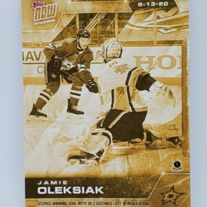 2020 PLAYOFFS TOPPS NOW Day 9 #SCP-52G Gold (picture proof) - Jamie Oleksiak est (1 of 4)