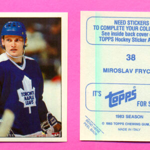 1983 Topps #38-Miroslav Frycer